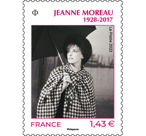 Timbre - Jeanne Moreau 1928-2017 - Lettre prioritaire