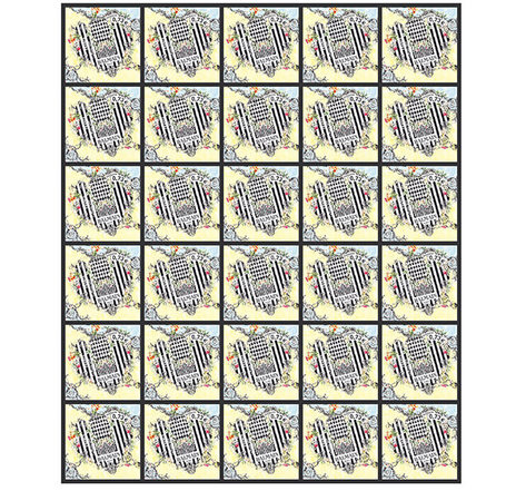 Feuille de 30 timbres Cœur - Balmain - 20g