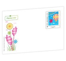 Prêt-à-Poster Fleurs "à planter" - Format C6 - Lettre Verte - 20g