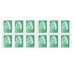 Carnet 12 timbres Marianne l'engagée - Lettre verte