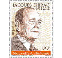Timbre Nouvelle Calédonie - Jacques Chirac 1932-2019