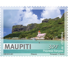 Timbre Polynésie Française - Image des Iles Maupiti