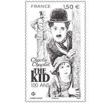 Timbre - Chaplin -The Kid - Lettre Prioritaire - International