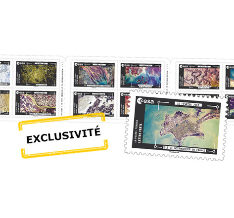 Carnet 12 timbres - Thomas Pesquet - La Terre vue de la Station Spatiale Internationale - Lettre verte