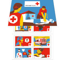 Carnet 10 timbres - La Croix Rouge Française - Prévenir et éduquer - Lettre Verte