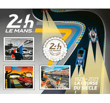 Bloc 4 timbres - 24h du Mans - Lettre internationale