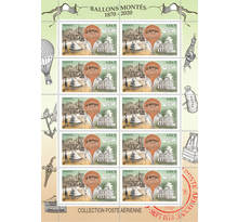 Minifeuille 10 timbres - 150 ans Ballons montés - Lettre prioritaire