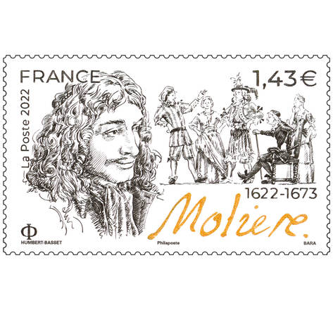 Timbre - Molière (1622-1673) - Lettre prioritaire