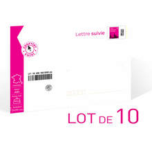 Prêt-à-Poster - Lettre Suivie - 100g - Format C5 - Enveloppe en lot de 10