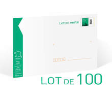Prêt-à-Poster - Lettre Verte - 100g - Format C5 - Enveloppe en lot de 100