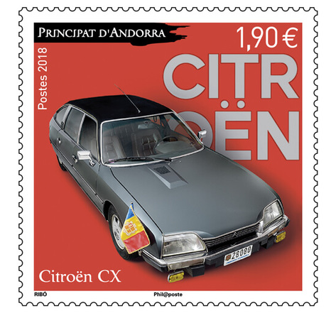 Timbre - Andorre - Citroën CX - Lettre prioritaire