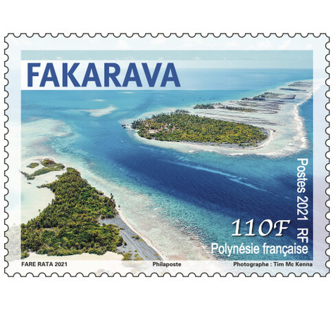Timbre Polynésie Française - Image des Iles Fakarava