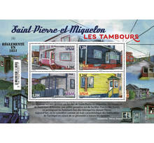 Bloc de 4 timbres - Saint Pierre et Miquelon - Les Tambours