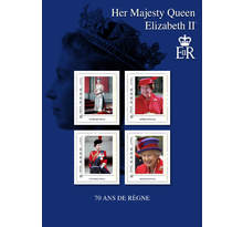Collector 4 timbres - Elizabeth II - Lettre prioritaire internationale