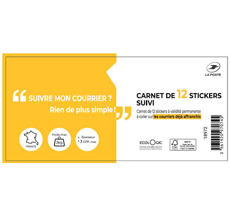 Sticker Suivi - Carnet de 12