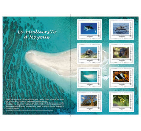 Collector 8 timbres - La biodiversité à Mayotte - Lettre Verte