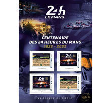 Collector 4 timbres - 24 heures du Mans - Lettre internationale
