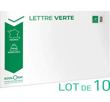 Prêt-à-Poster - Lettre Verte - 100g - Format C5 - Enveloppe en lot de 10