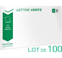 Prêt-à-Poster - Lettre Verte - 100g - Format C5 - Enveloppe en lot de 100