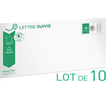 Prêt-à-Poster - Lettre verte suivie - 20g - Enveloppes en lot de 10