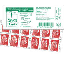 Carnet 12 timbres Marianne l'engagée - Lettre Prioritaire - Salon Paris Philex 2022