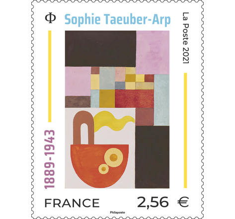Timbre - Sophie Taeuber-Arp - Lettre prioritaire