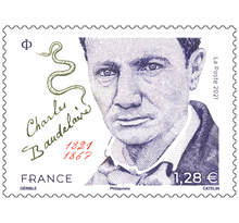 Timbre - Charles Baudelaire - Lettre prioritaire