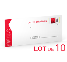 Prêt-à-Poster - Lettre Prioritaire - 20g - Format DL - Enveloppes en lot de 10