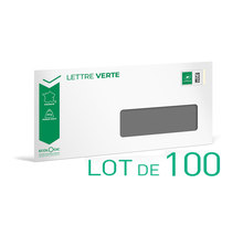 Prêt-à-Poster - Lettre Verte - 20g - Format DL - Enveloppes à fenêtre en lot de 100