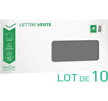 Prêt-à-Poster - Lettre verte suivie - 20g  - Enveloppes à fenêtre en lot de 10 