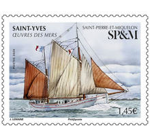 Timbre Saint Pierre et Miquelon - Saint Yves - Oeuvre des mers