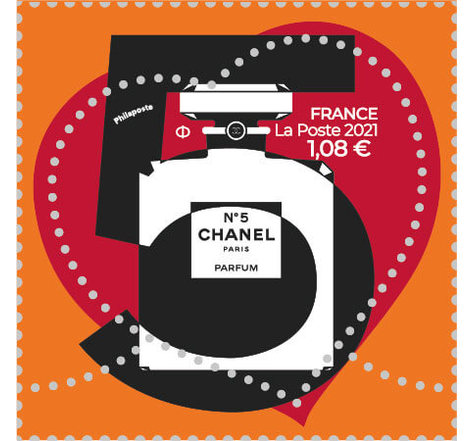 Timbre cœur - Chanel - Lettre verte - 20g
