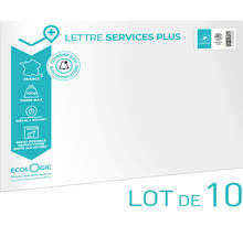Prêt-à-Poster - Lettre Services Plus - 100g - Format C4 - Enveloppe en lot de 10