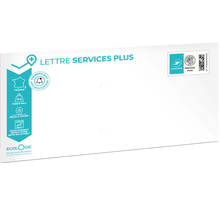 Prêt-à-Poster - Lettre Services Plus - 20g - Format DL - Enveloppe à l'unité