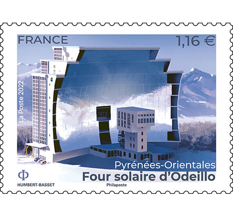 Timbre - Pyrénées-Orientales - Four solaire d'Odeillo - Lettre verte