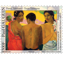 Timbre Polynésie Française - 130 ans de l'arrivée de Paul Gauguin à Tahiti