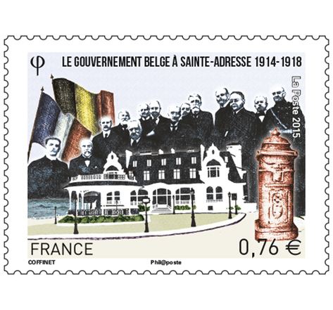 Timbre Le gouvernement belge à Sainte-Adresse 1914 - 1918