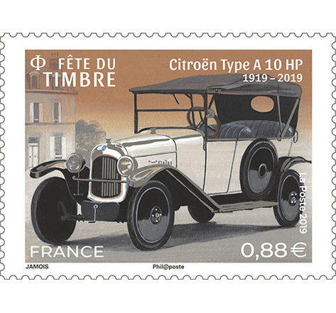 Timbre - Fête du timbre - Voitures de style - Citroën A 10 HP