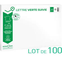 Prêt-à-Poster - Lettre verte suivie - S - Pochette cartonnée 33 x 25 cm - Épaisseur 3cm - Lot de 100