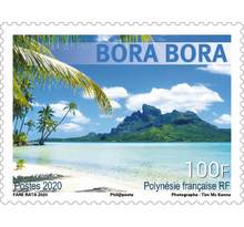 Timbre Polynésie Française - Images des îles - Bora Bora - 100F
