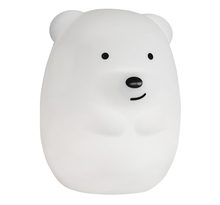Veilleuse bébé ours sans fil touch led teddy blanc silicone h19cm