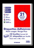 50 planches a4 - 21 étiquettes 63,5 mm x 38,1 mm autocollantes fluo rouge par planche pour tous types imprimantes - jet d'encre/laser/photocopieuse