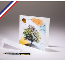 Carte double Florilège créée et imprimée en France - Forêt enchantée
