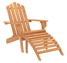 vidaXL Chaise de jardin Adirondack et repose-pied Bois d'acacia massif