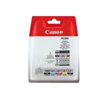 Canon pack de 5 cartouches pgi-580/cli-581 pgbk/bk/c/m/y - noir + couleur