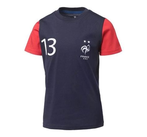 WEEPLAY T-shirt Football FFF Kante - Maillot Enfant 100% coton jersey