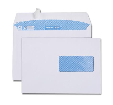 Boîte de 500 enveloppes blanches C5 162x229 100 g fenêtre 45x100 GPV