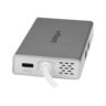 STARTECH.COM Adaptateur multiport USB-C pour ordinateur portable - Power Delivery - HDMI 4K - GbE - USB 3.0 - Argenté et blanc