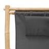 vidaXL Chaise de terrasse Bambou et toile Gris foncé