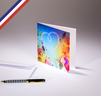 Carte double All you need is love créée et imprimée en France sur papier certifié PEFC - Dessine-moi un cœur